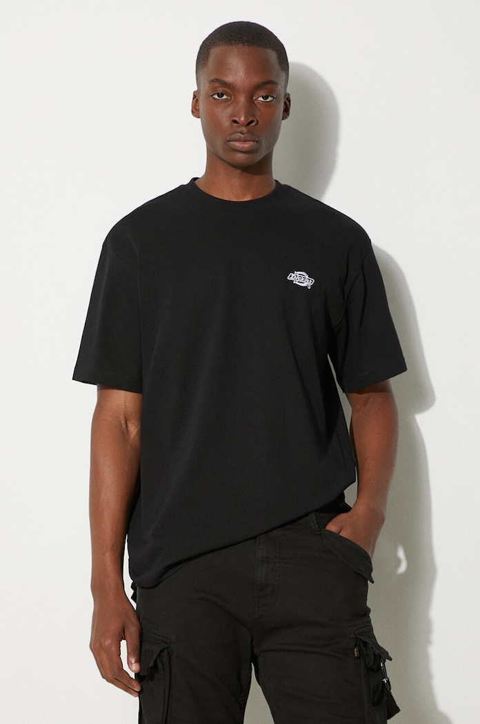 Хлопковая футболка Dickies хлопок чёрный DK0A4YAIBLK1