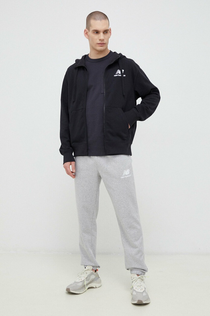 Bavlněné tričko New Balance MT23567PHM černá SS23