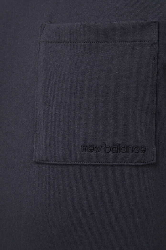 Bavlněné tričko New Balance MT23567PHM černá