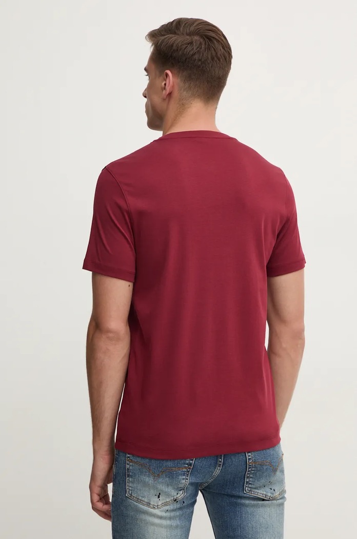 Odzież Michael Kors T-shirt męski bawełniany CF15FJ2C93 bordowy