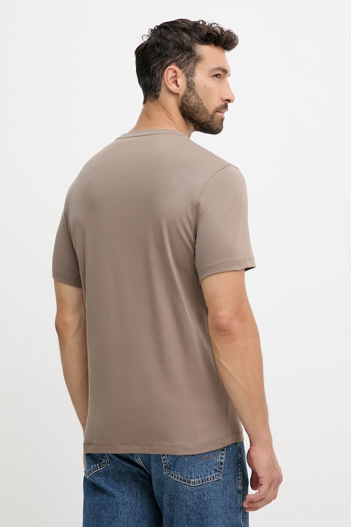 Michael Kors tricou pentru bărbați din bumbac CF15FJ2C93 maro SS26