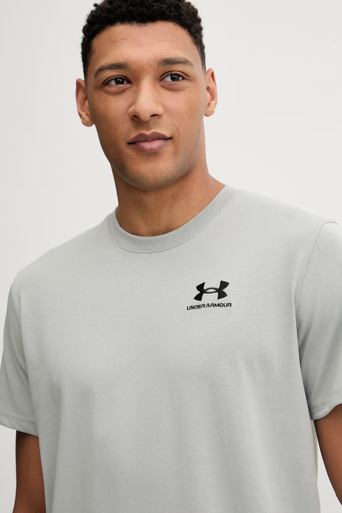 Under Armour tréningové tričko pánske UA LOGO EMB HEAVYWEIGHT sivá 1373997