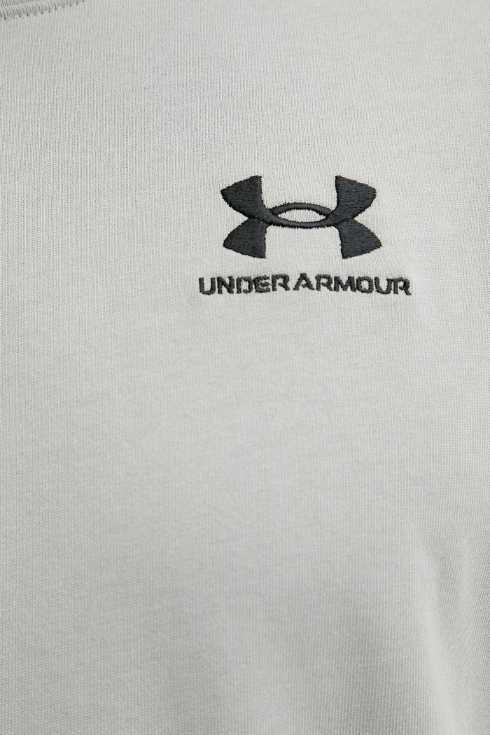 Under Armour tréningové tričko pánske UA LOGO EMB HEAVYWEIGHT 1373997 sivá