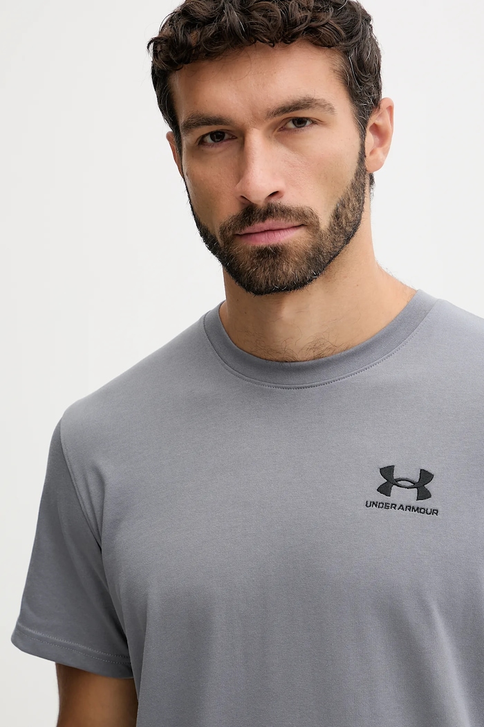 Under Armour tricou de antrenament pentru bărbați UA LOGO EMB HEAVYWEIGHT gri 1373997