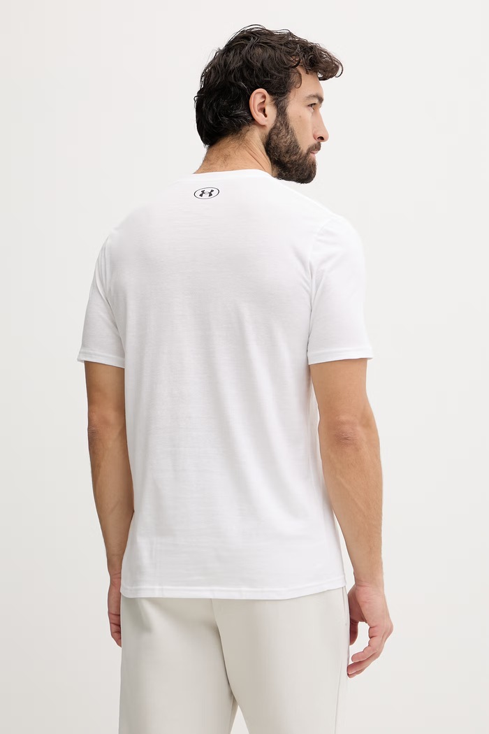 Одяг Under Armour футболка чоловіча з бавовною CAMO CHEST 1376830 білий