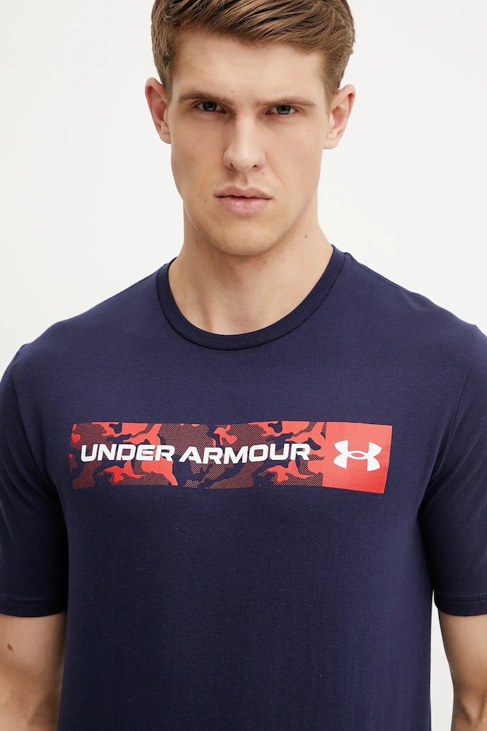 Under Armour tricou pentru bărbați cu bumbac CAMO CHEST bleumarin 1376830