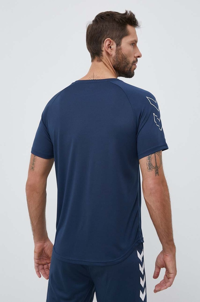 Oblečení Tréninkové tričko Hummel hmlTE TOPAZ T-SHIRT 213475 námořnická modř
