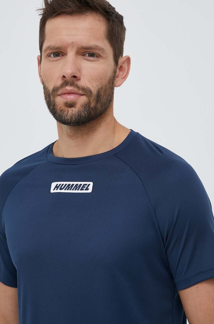 Tréninkové tričko Hummel hmlTE TOPAZ T-SHIRT námořnická modř 213475