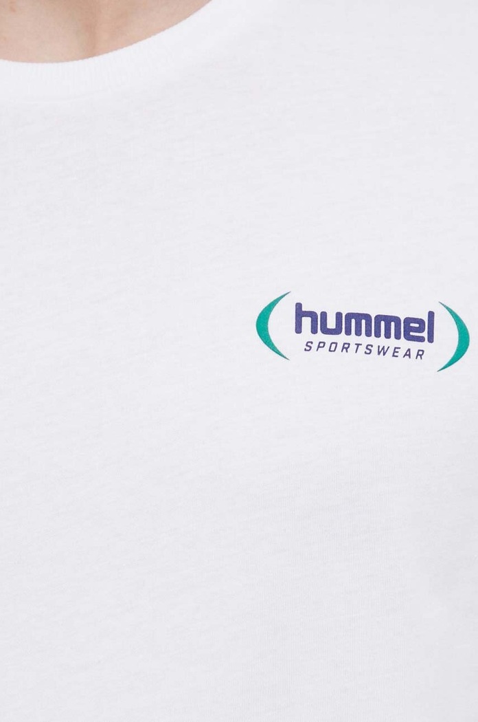 Tricou din bumbac Hummel alb 218988
