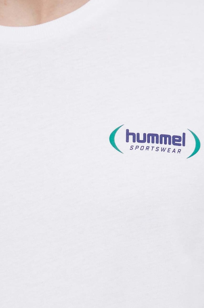 Tricou din bumbac Hummel alb 218988