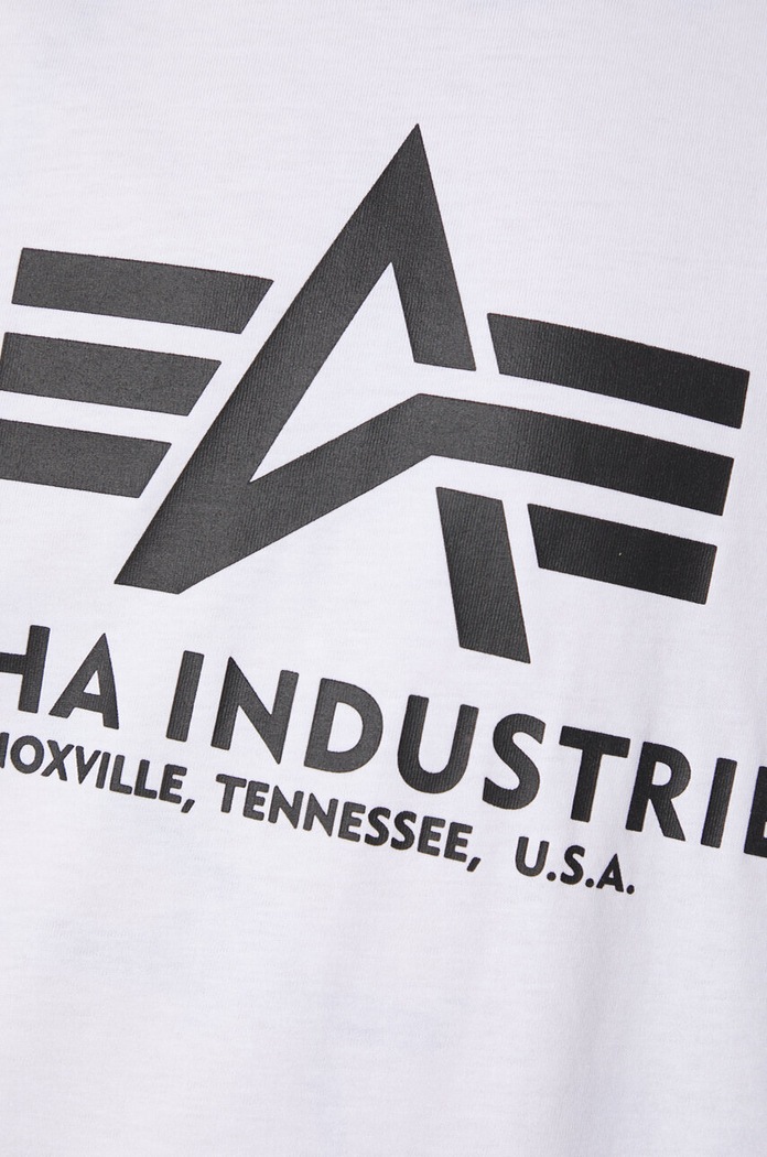 Βαμβακερό μπλουζάκι Alpha Industries 100501. λευκό