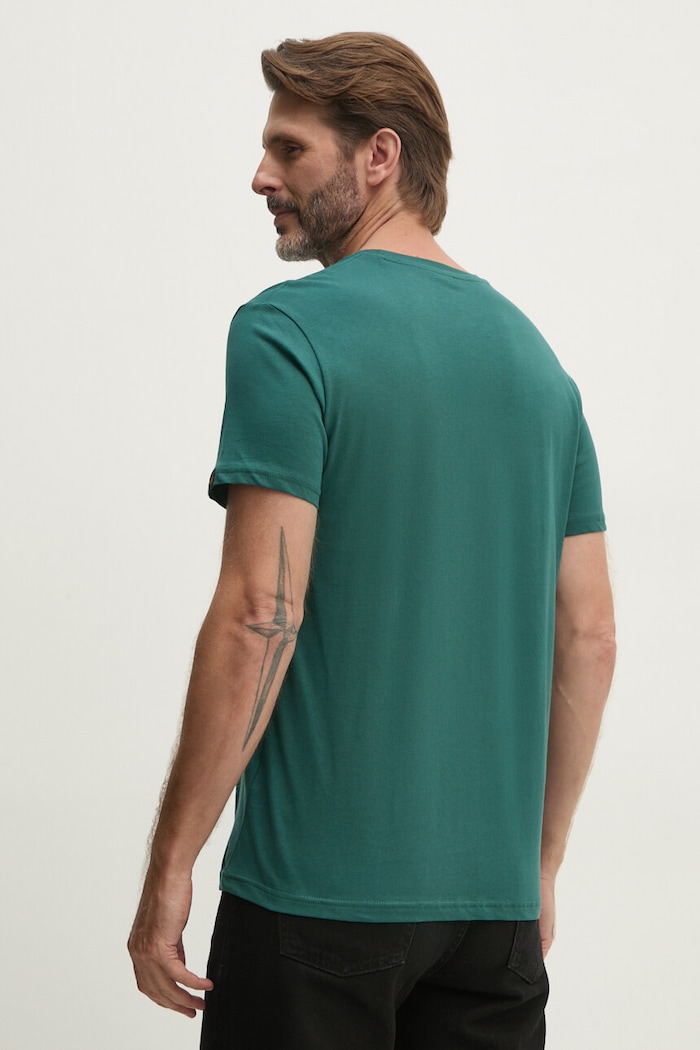 Ρούχα Βαμβακερό μπλουζάκι Alpha Industries 100501. πράσινο