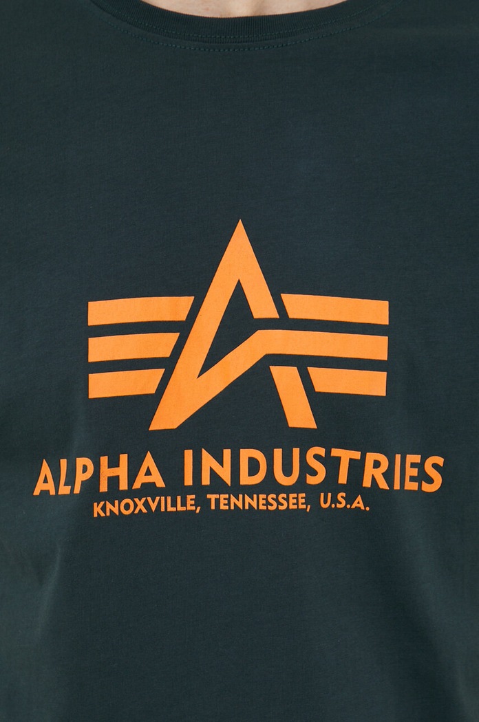 Alpha Industries t-shirt bawełniany 100501.353 zielony