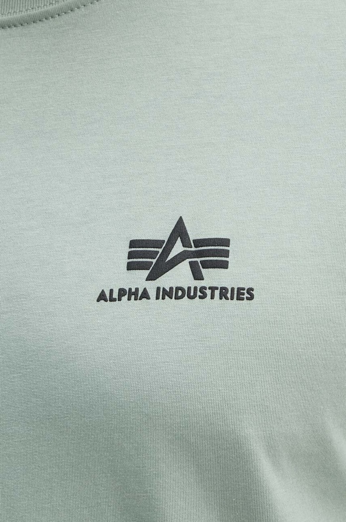 Bavlnené tričko Alpha Industries 188505 zelená