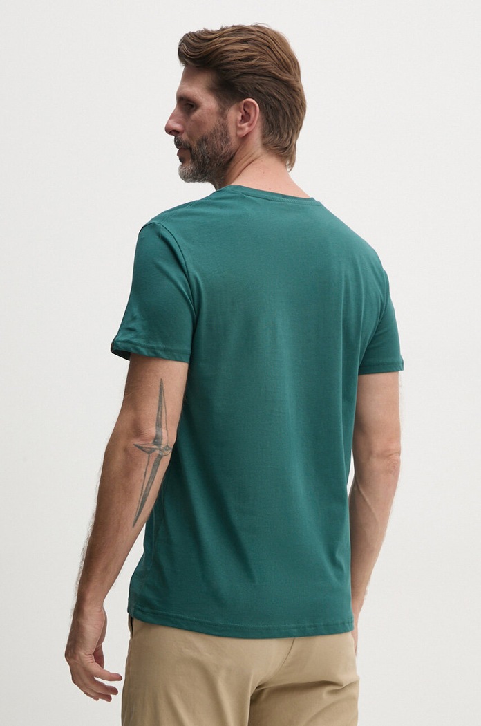 Bavlněné tričko Alpha Industries 188505 zelená SS26