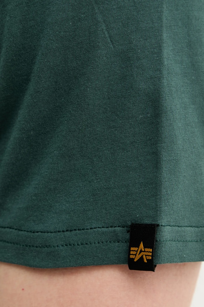 Bavlnené tričko Alpha Industries 188505 zelená
