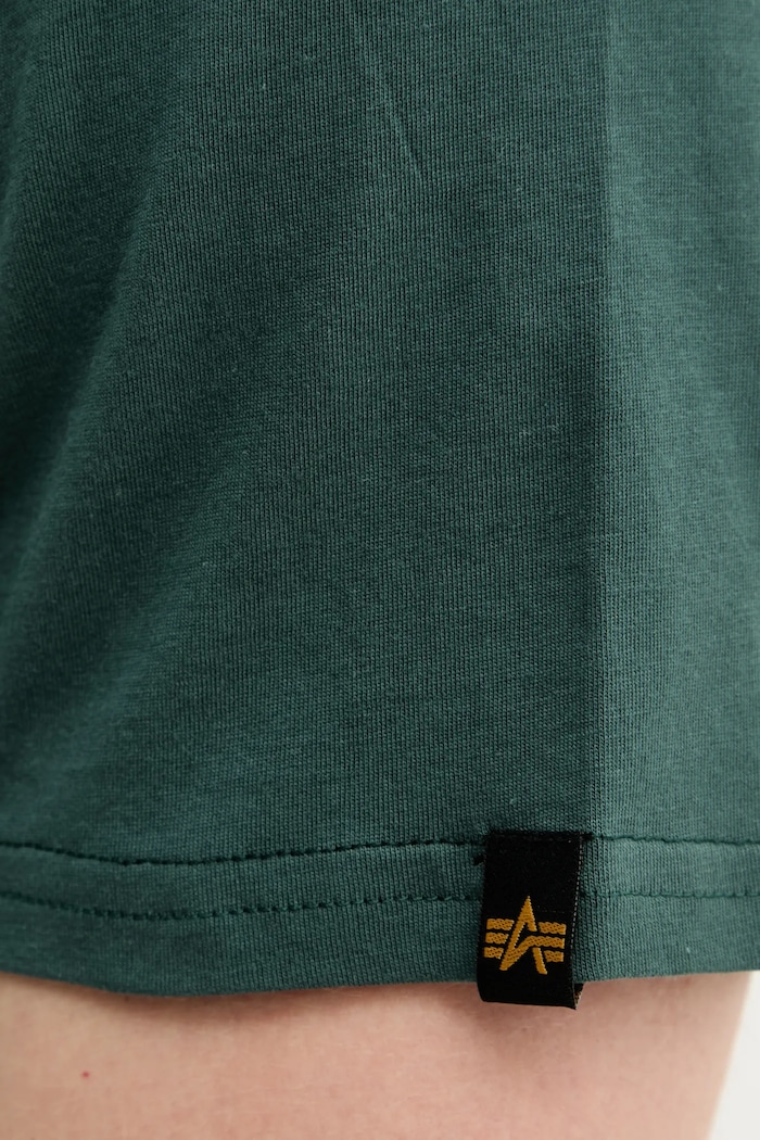 Хлопковая футболка Alpha Industries 188505 зелёный