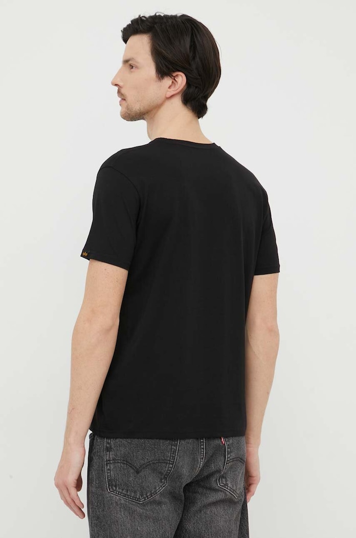 Îmbrăcăminte Alpha Industries tricou din bumbac Basic T Small Logo 188505 negru