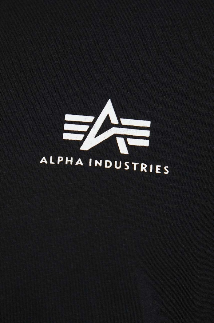 Alpha Industries tricou din bumbac Basic T Small Logo 188505 negru