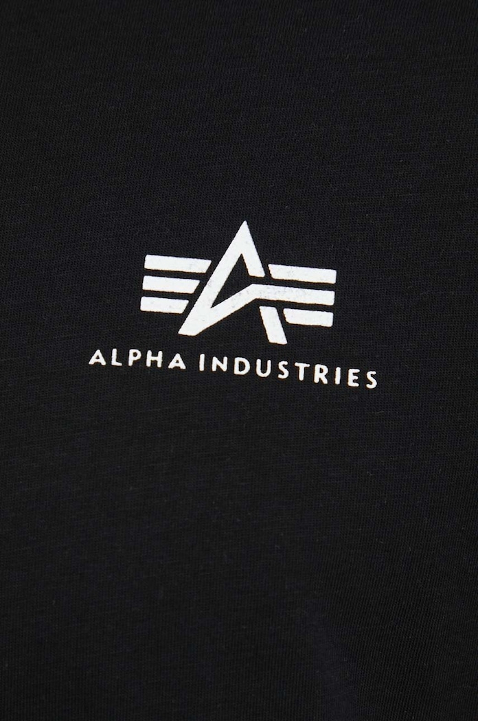Alpha Industries tricou din bumbac Basic T Small Logo 188505 negru