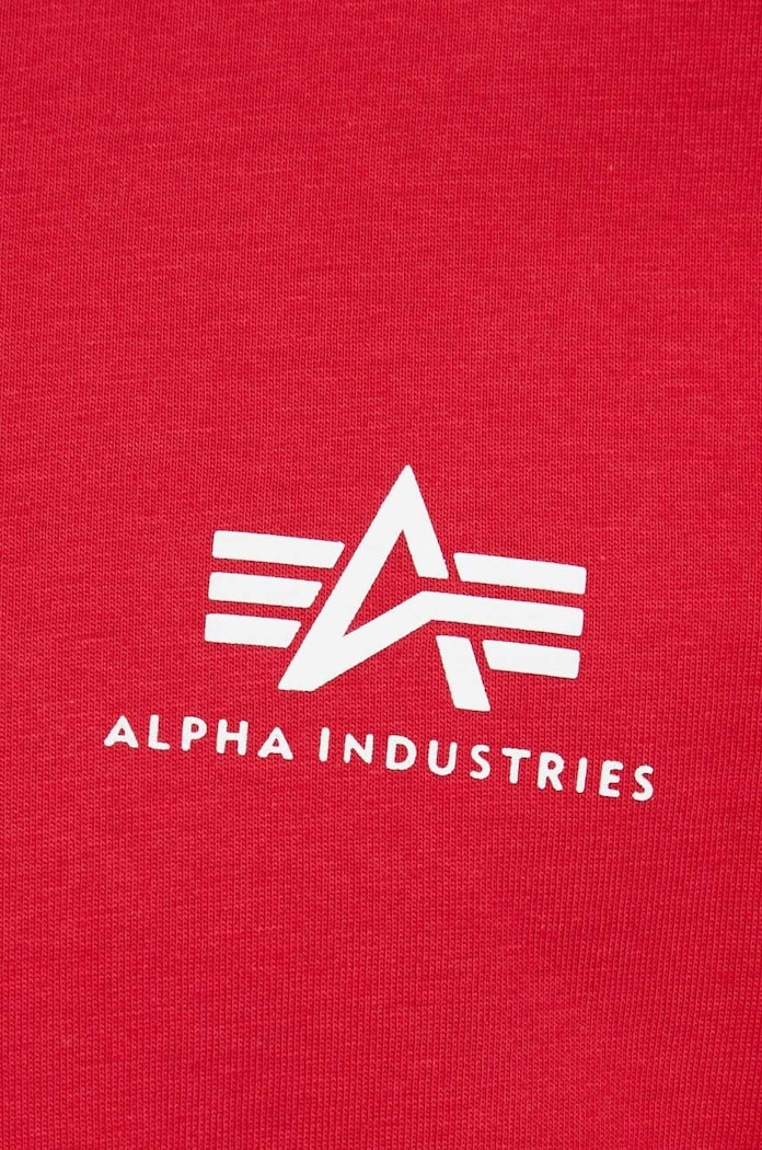 Bavlněné tričko Alpha Industries 188505.328 červená