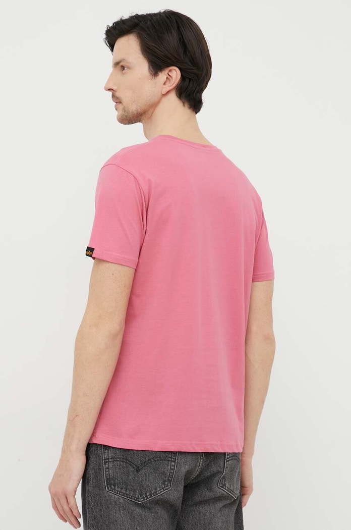 Ruházat Alpha Industries pamut póló 188505.49 rózsaszín