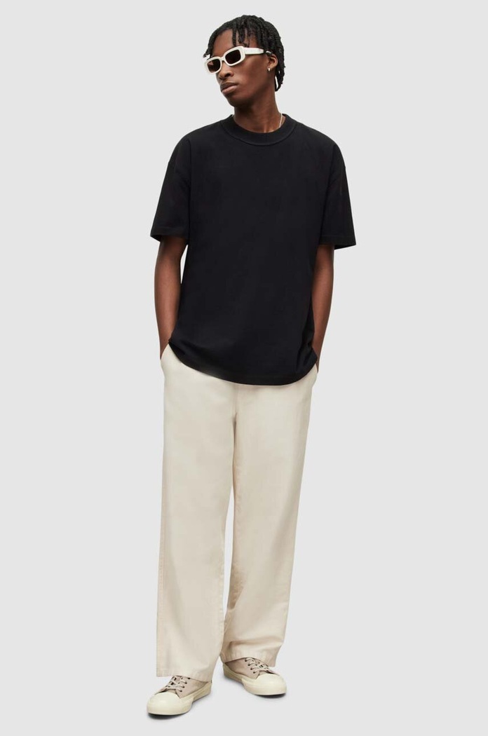 Хлопковая футболка AllSaints MD105V чёрный