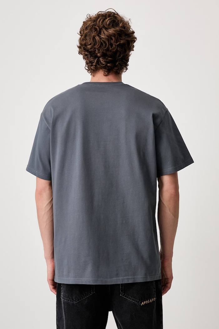 Odzież Carhartt WIP T-shirt bawełniany męski I026391 szary