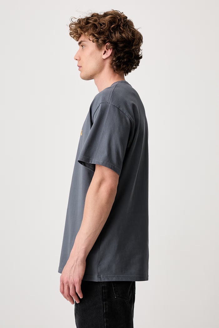 Carhartt WIP T-shirt bawełniany męski szary I026391