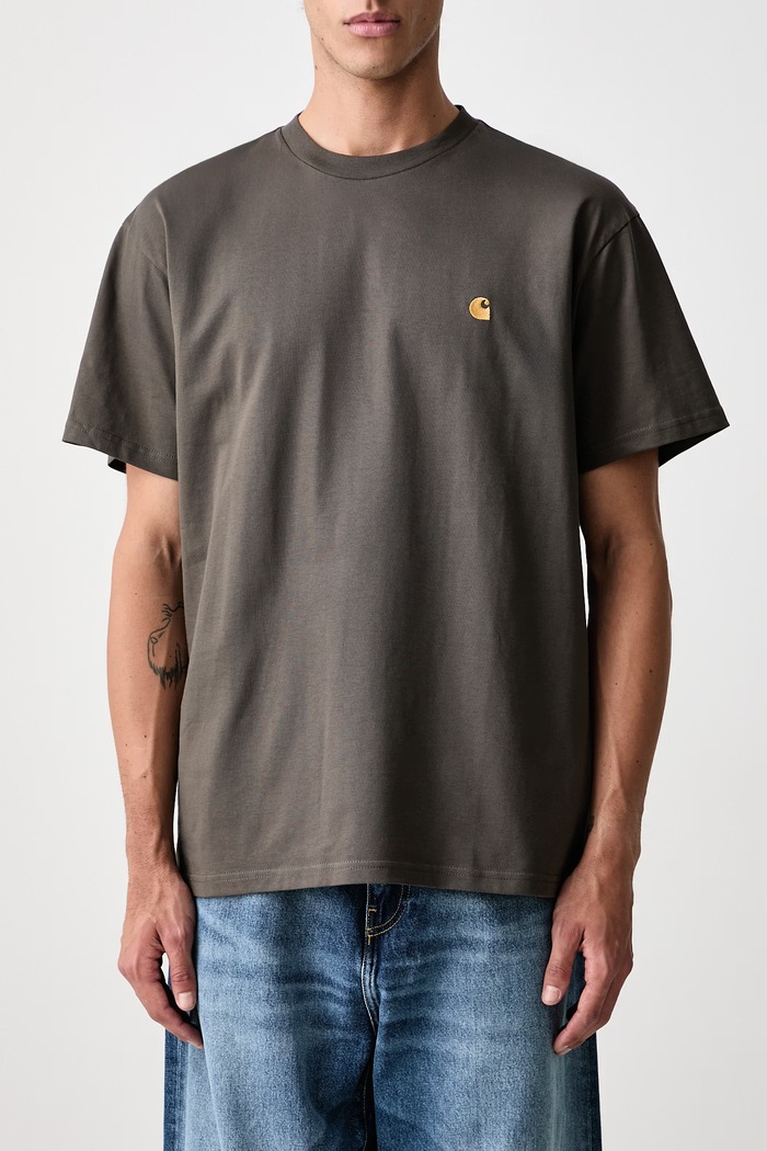 T-shirt bawełniany męski Carhartt WIP zielony I026391