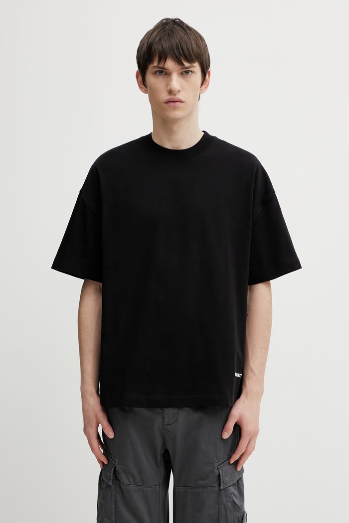 Carhartt WIP tricou din bumbac uni negru I031373