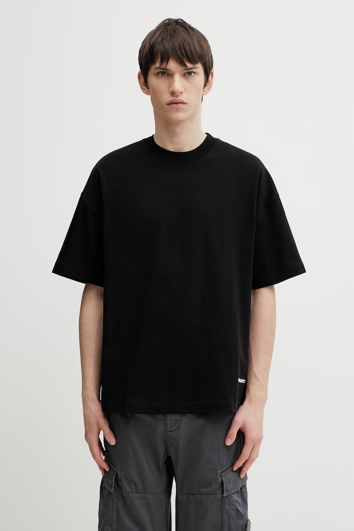 Carhartt WIP tricou din bumbac uni negru I031373