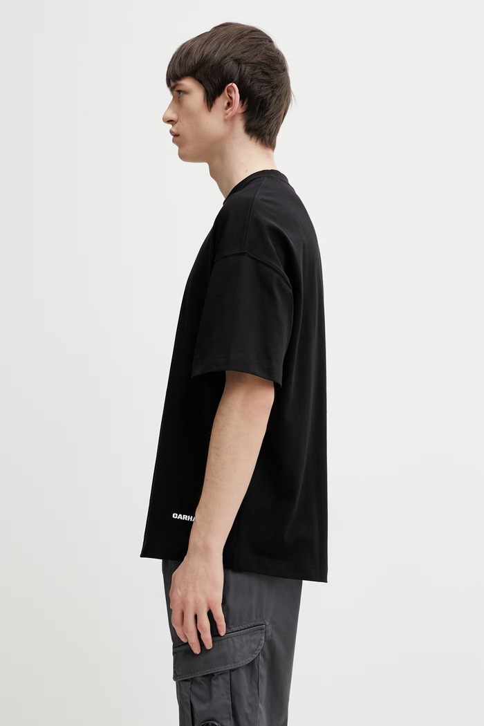 Carhartt WIP tricou din bumbac I031373 negru SS26
