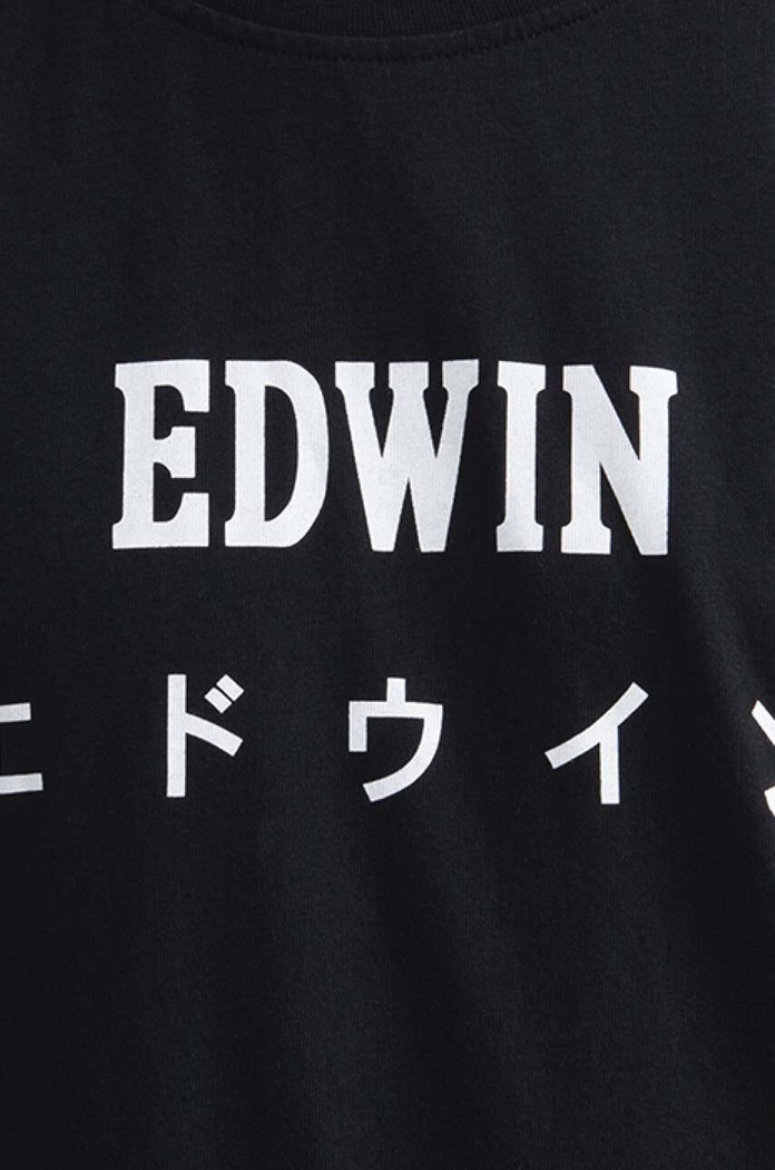 Edwin cotton T-shirt Single black I025018.8967