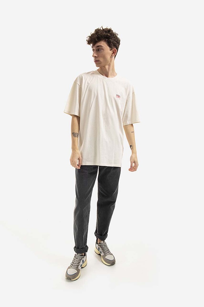 Edwin cotton T-shirt Images Of Noise TS LS I030397.WHW67 beige SS23