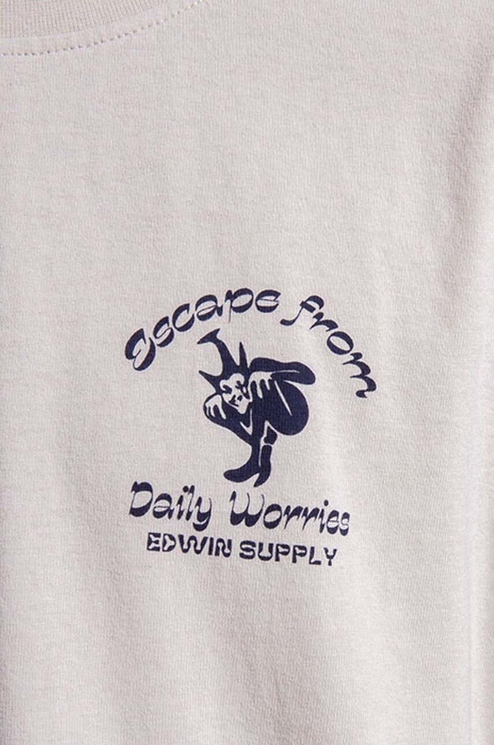 Edwin cotton T-shirt Keep It Surreal Ts beige I029692.0N367