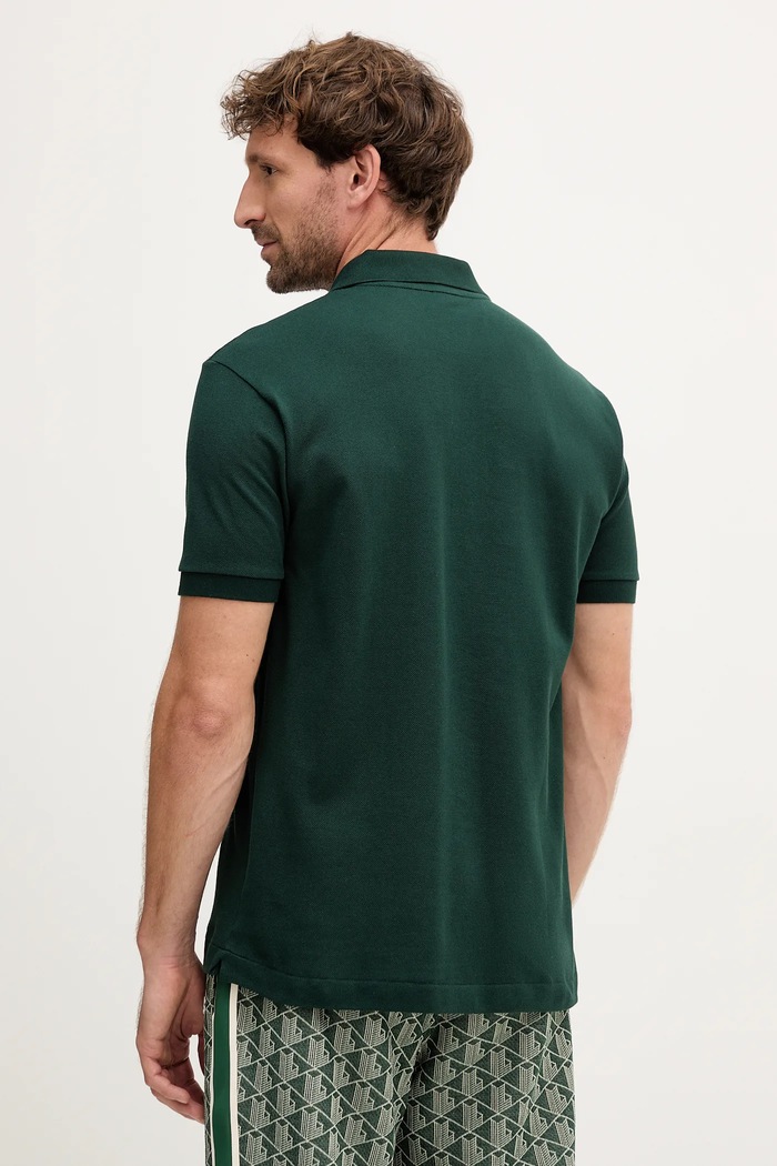 Дрехи Памучна тениска с яка Lacoste L1212.YZP зелен