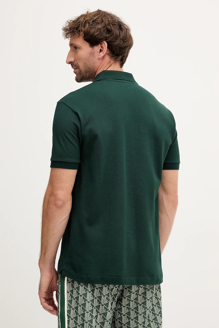 Дрехи Памучна тениска с яка Lacoste L1212.YZP зелен