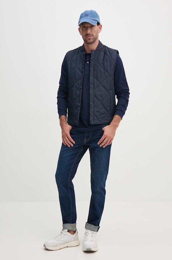 Pamučna majica dugih rukava Lacoste L1312.166 mornarsko plava AW25