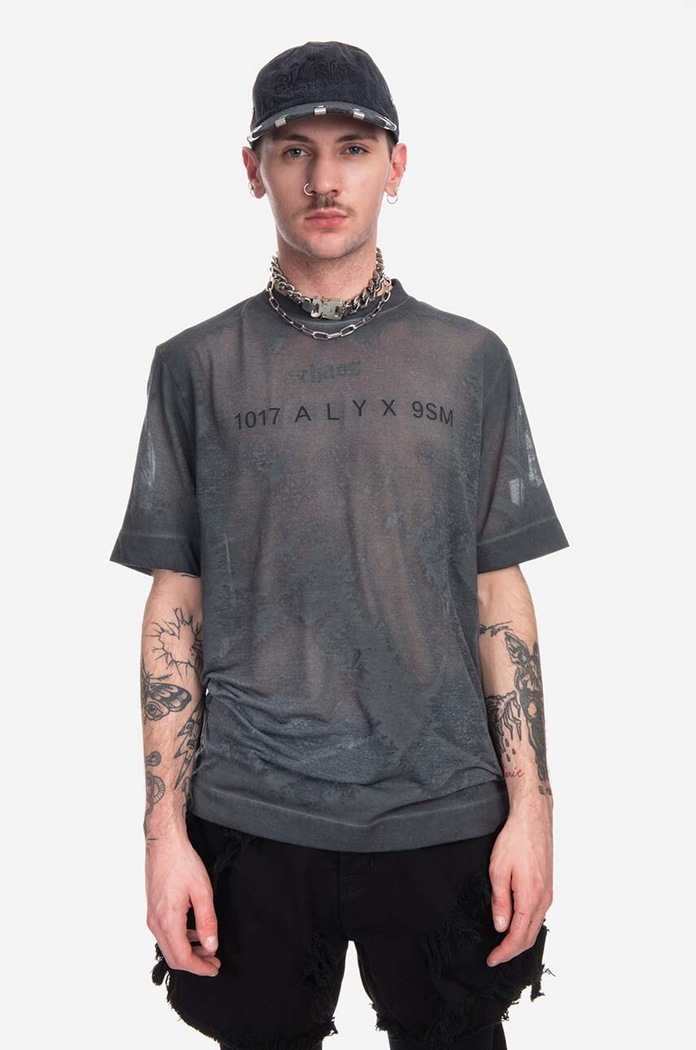 1017 ALYX 9SM cotton T-shirt Translucent Graphic regular black AAUTS0392FA02
