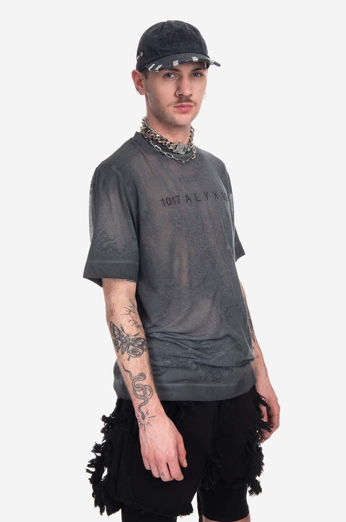 1017 ALYX 9SM cotton T-shirt Translucent Graphic AAUTS0392FA02 black