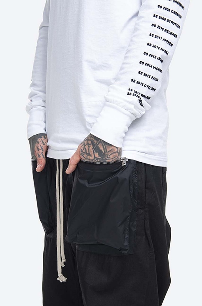 Rick Owens cotton longsleeve top DU20F1260.RNEP4.CHALK white