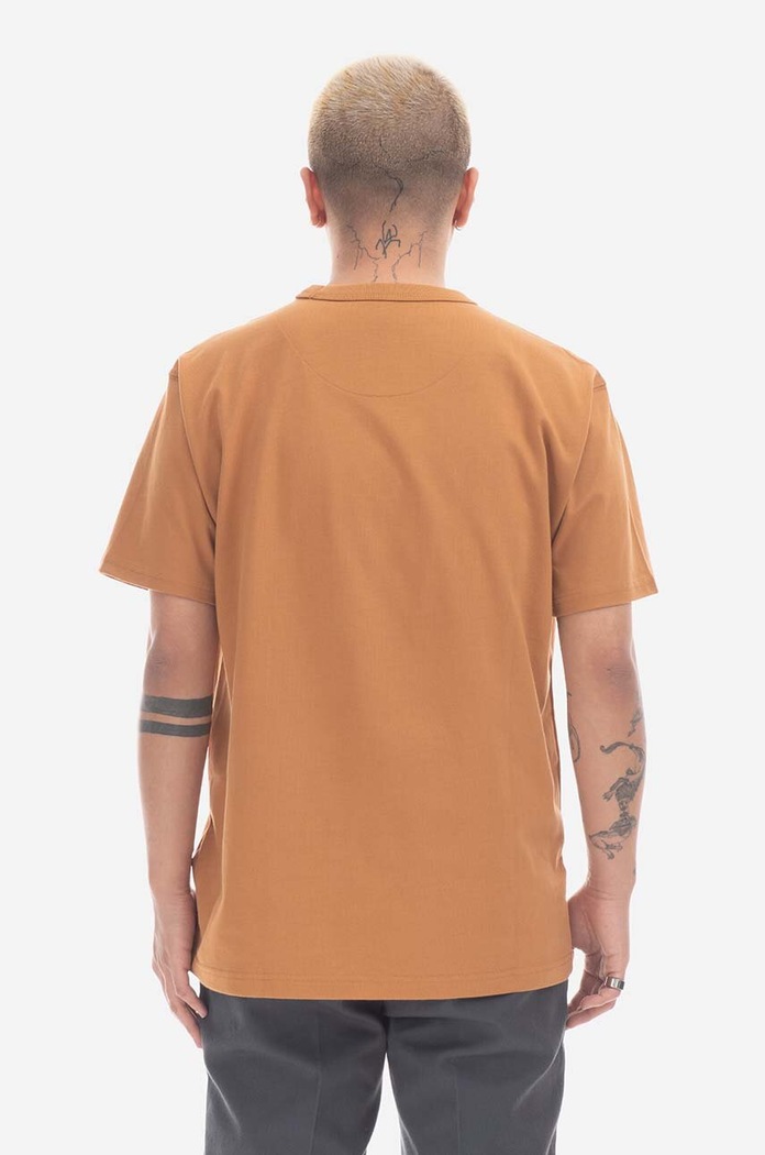 New Balance t-shirt bawełniany pomarańczowy MT23567TOB