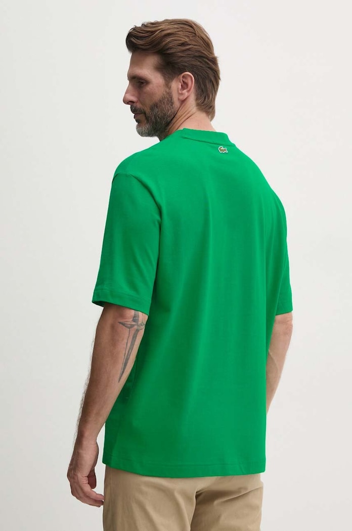 Oblečení Bavlněné tričko Lacoste TH0062 zelená