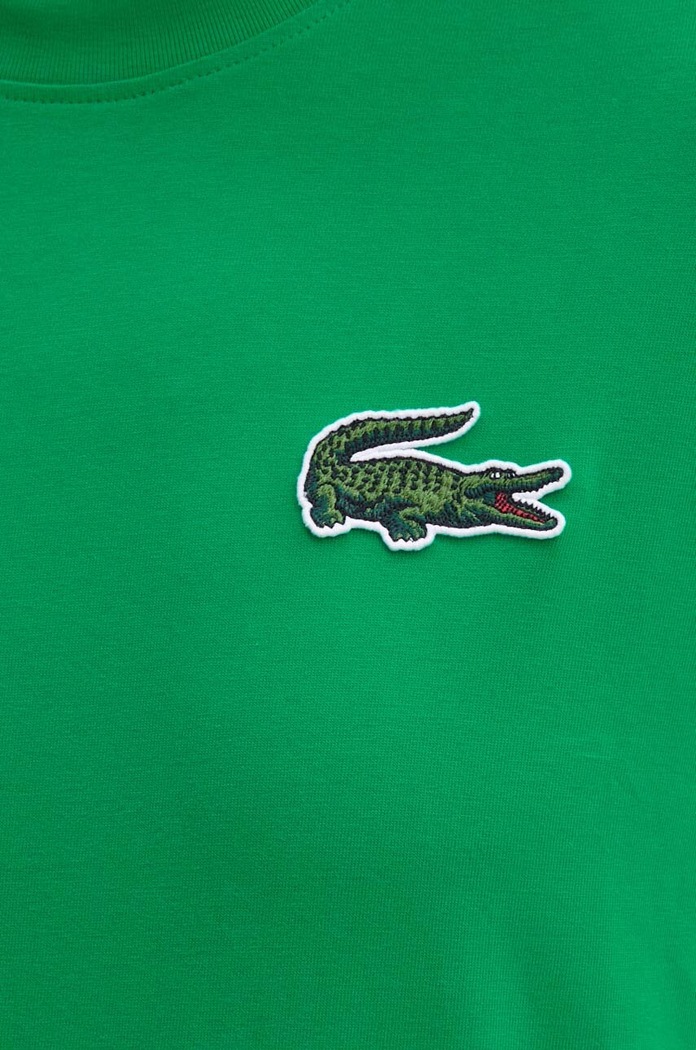 Bavlněné tričko Lacoste TH0062 zelená