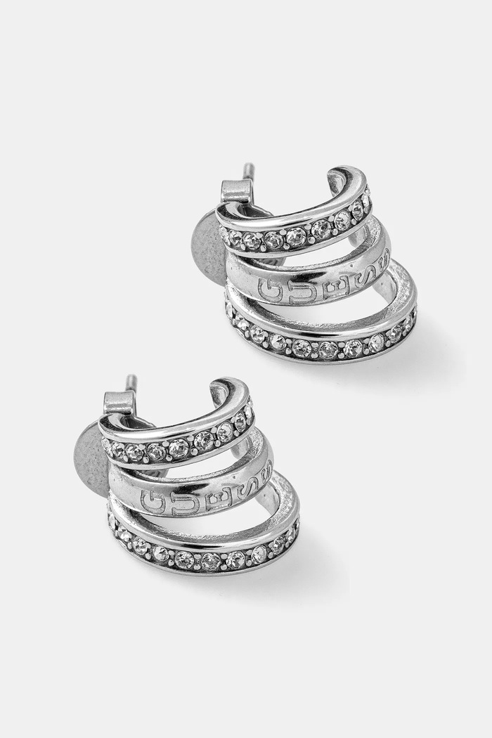 Σκουλαρίκια Guess ζιρκόνια ασημί JUBE03.302JW