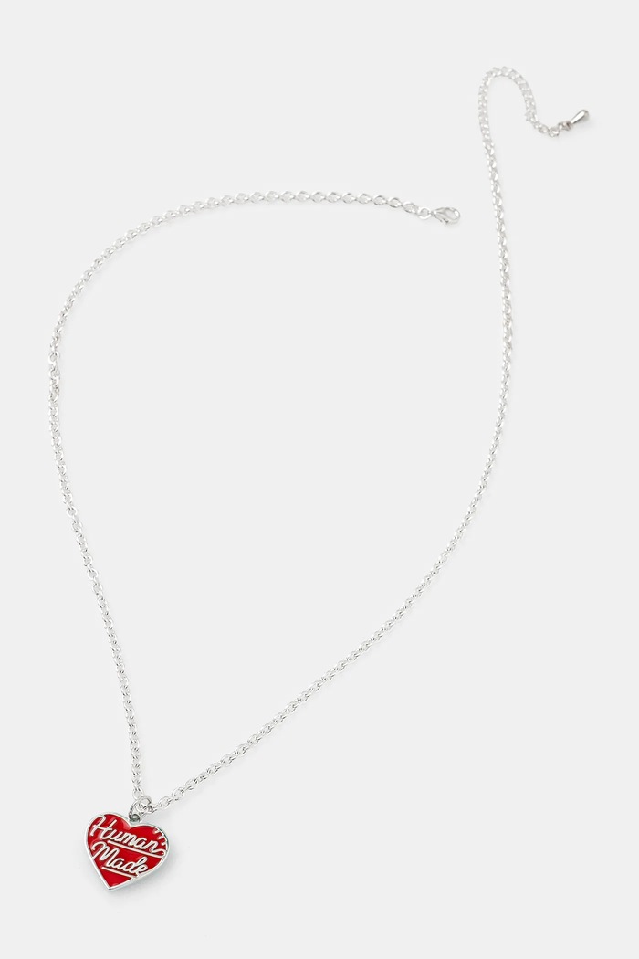 Srebrna ogrlica Human Made Heart Silver Necklace crvena HM27GD063