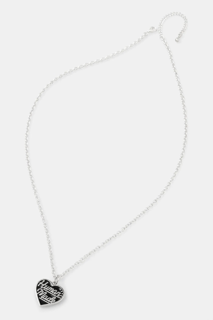 Серебряное колье Human Made Heart Silver Necklace чёрный HM27GD063
