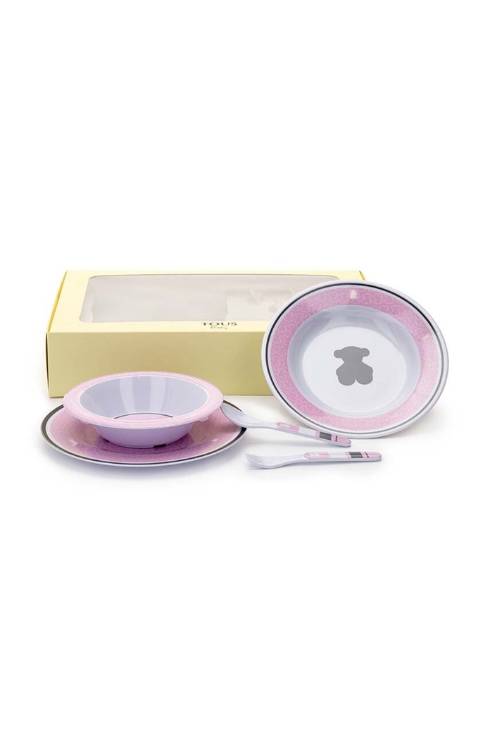 Tous set de cină pentru copii Gift Box roz Feeding.201.G