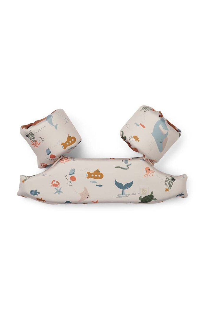Liewood colac de spumă Darko Printed Swim Belt LW19374 alb SS24